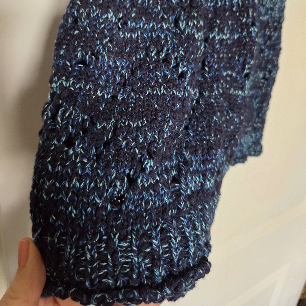 Anthropologie Textured Navy Tank Top - Picture 4 of 8
